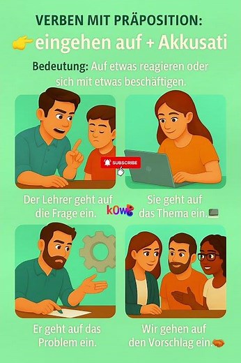 👉 „Eingehen auf + Akkusativ“ – So reagierst du richtig! 💬