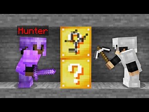 Minecraft Manhunt but the ores are Lucky Blocks..