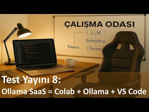 Üyelere Özel Çalışma Odası: Test Yayını 8 Ollama SaaS = Colab + Ollama + VS Code