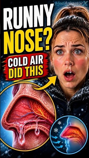 Why Does Your Nose Run In Cold Weather? ❄️👃 #medicalfacts #science #medanimatorx #sciencefacts