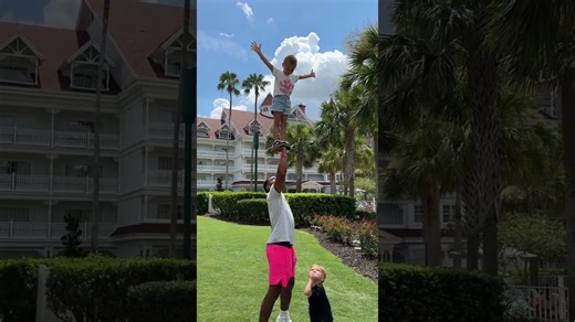 Family tries stunts for the first time