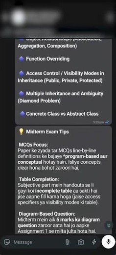 CS304 Important Topics For Midterm Exams | VU Guide | Miora #shorts