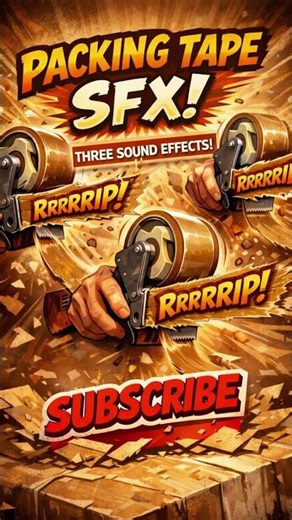 3 Packing Tape Sound Effects | Realistic Tape Rip & Box Sealing SFX for Creators