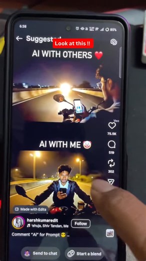 Canzust on Instagram: "New dooron dooron song bike fall trending reel making tutorial Check pin, comment for prompt otherwise check my bio . . . #ai #doorondooron #gemini #geminiai"