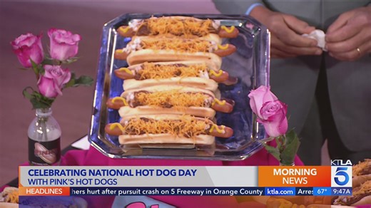 Celebrating National Hot Dog Day with Pink's Hot Dogs