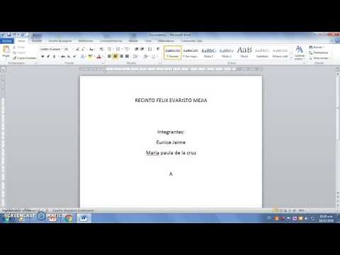Tutorial de hoja de presentación en word