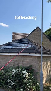 Softwashing- using low pressure chemical to clean surfaces. Preventing the use of unnecessary pressure and leaving a better, longer lasting finish…. #satisfying #satisfyingvideos #satisfy ##pressurewashingporn #pressurewashinguk #pressure #pressurewashingservices | The Pressure Wash Company