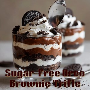 5.3K views · 99 reactions | Sugar-Free Oreo Brownie Trifle  Layers...