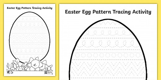 Easter Egg Pattern Tracing Activity
