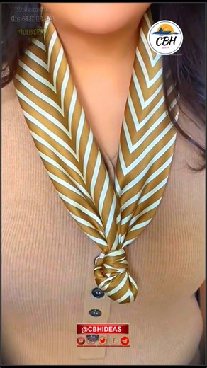 A classic teardrop knot scarf tying method for everyday wear—simple and beautiful #shorts