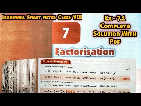 Learnwell smart Maths Class 8 Unit 7 Ex 7.1 Solutions | Class 8 learnwell maths Ex 7.1 Solution Pdf