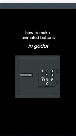 how to make animated buttons in godot #shorts