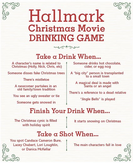 This Hallmark Christmas Movie Drinking Game Officially Wins the Holidays