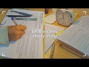 Final exams study vlog | lots of studying & productive school days ☁️
