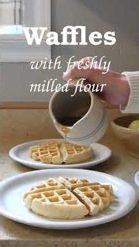 Easy Belgian Waffles with Freshly Milled Flour #freshmilledflour