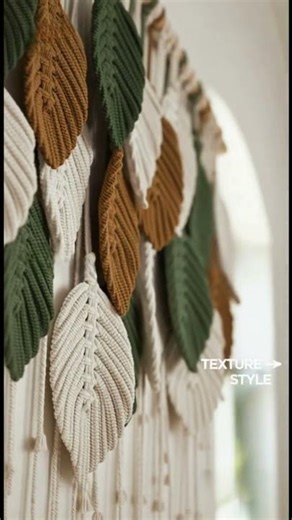 Hanging Tapestry – Handmade Cotton Leaf & Tassel Decor for Living Room, Bedroom, Nursery”