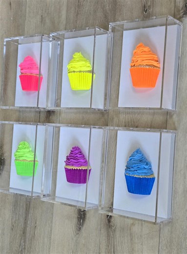 3D Cupcake Shadow Box Art – Kitchen Decor, Sweet Culinary Gift, Dessert Themed Handmade Decor - Etsy