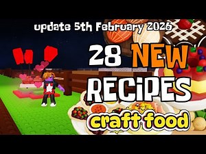 💡How To Make 28 NEW Menu Craft Food in Roblox (A to Z)