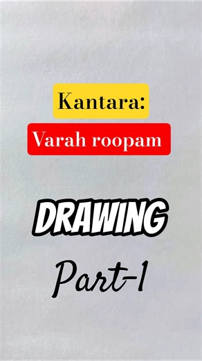 Kantara: varah roopam 🥶 Drawing tutorial-1 #art #trending