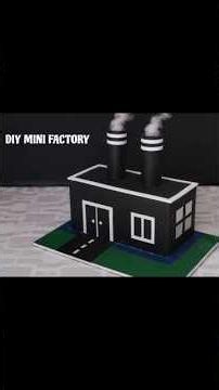 DIY Mini Cardboard Factory 🏭 | Easy Miniature Factory #Shorts