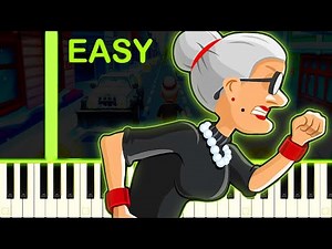 ANGRY GRAN RUN THEME - EASY Piano Tutorial