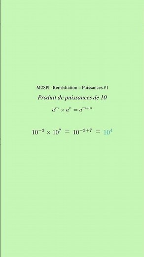 3ᵉ – REMÉDIATION : Produit de puissances de 10