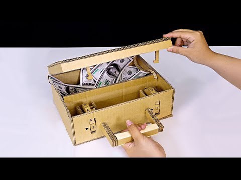 DIY Cardboard Suitcase - Cardboard Crafts