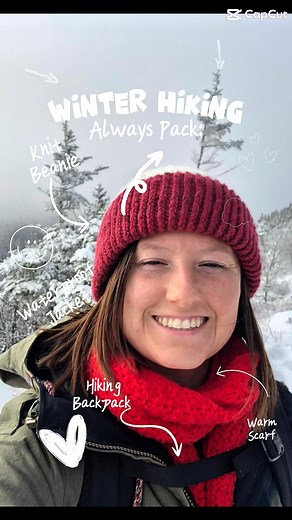 Winter hiking hits different when you’re actually warm. These are my 3 non-negotiables every time I head out on a snowy trail. What’s one thing you’ll never hike without? 🥾✨ #hikingnewengland #winterhikingtips #getoutside | Navigation: None