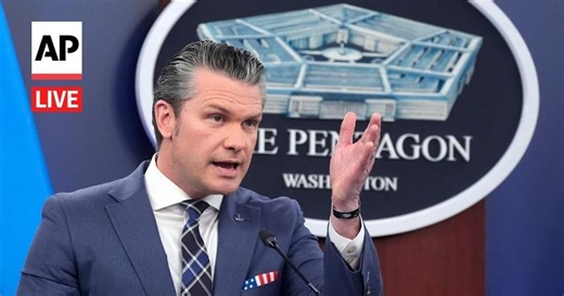 LIVE: Pete Hegseth holds Pentagon briefing on Iran war