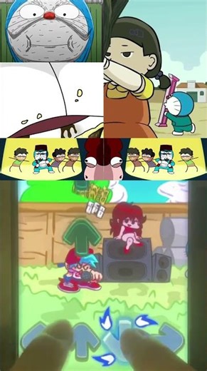 FNF Doraemon VS Squid game VS Parody #fnf #doraemon #parody #squidgame