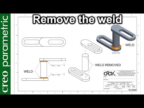 Hide the weld from any drawing view in Creo Parametric