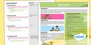 Geography: Our Country Year 1 Planning Overview
