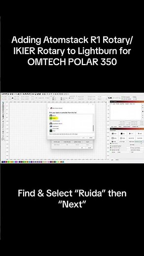 Setup Atomstack Rotary in Lightburn for OMTECH POLAR 350 #omtechpolar