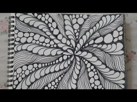 Zentangle Art Drawing Step by Step | Abstract Zentangle Art