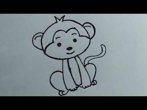 How to draw monkey / easy monkey drawing for beginners /drawing tutorial / easy drawing for kids