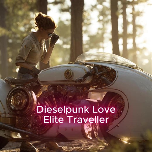 Dieselpunk Art, Character, Motorcycle Romance, Elite Love of the Road Portrait Poster, Futuristic Sci-fi Wall Art Print - Etsy