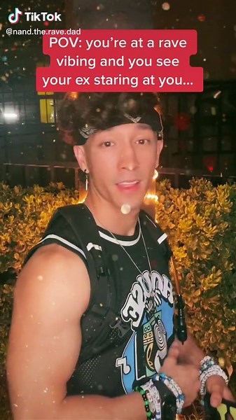 Don’t even look at him 😐 • DISCLAIMER: once again all jokes. But we’ve all been there when the homie is looking at their ex with them soft eyes with the euphoria of a rave happening around them. It’s a rave dad’s job not to let them get lost in ANY sauce!…Well.. an overprotective rave dad anyway 😂😂 • Catch your rave dad at @lostindreams @Escape Halloween @Dreamstate and @Countdown NYE next! Hit my lnktree for tix and by doing that you’ll also be supporting future vids! Much love! 🫶 • House J