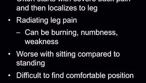 Lumbar Disc Herniation/Lumbar Radiculopathy: Part 1 - Introduction & Symptoms