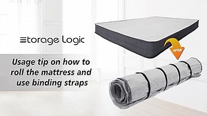 Watch Usage tip on how to roll the mattress and use binding straps on Amazon Live