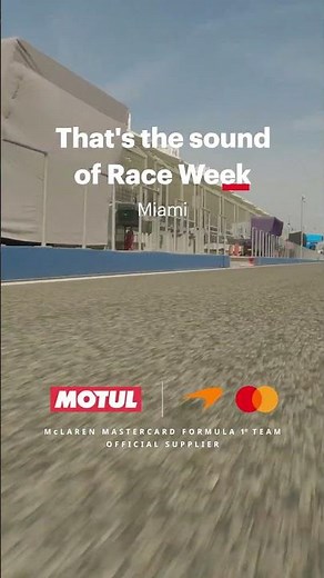 The sound of Race week! #NeverStopRacing #CoCreatorsOfPerformance #MiamiGP