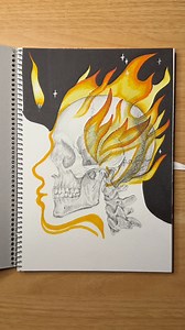 Giving a fire hairdo 💇 #drawingtutorial #fire #howtodraw | Harrison How