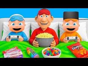 Baby & Brother Surprise DADDY with FIRST SLEEPOVER!