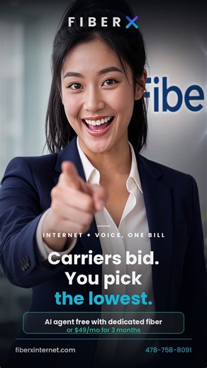 Internet and voice from one provider — carriers bid, you pick the lowest