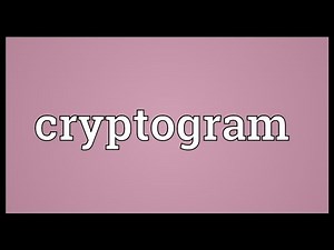 Cryptogram Meaning