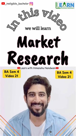 Market Research | Business Administration for BCom & BBA students | Himanshu Nandwani | #education