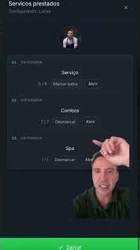 Altere os serviços por profissional