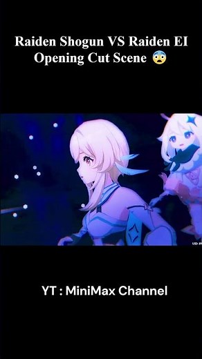 Raiden Shogun VS Raiden EI Opening Cut Scene 😨 #genshinimpact #hoyovers #hoyoverse