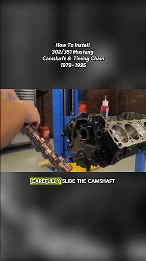 How To Install 302/351 Mustang Camshaft & Timing Chain (79-95) #latemodelresto #shorts