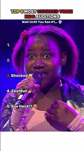 Top 5 Most SNUBBED Voice Kids Auditions 😬 #thevoicekids #snubbed