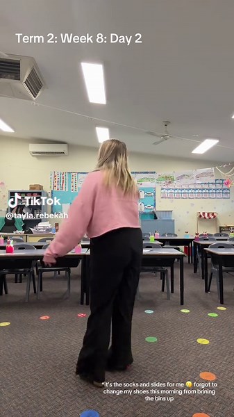 It’s the socks and slides for me🥲 #outfitoftheday #teacher #outfit #socksandslides